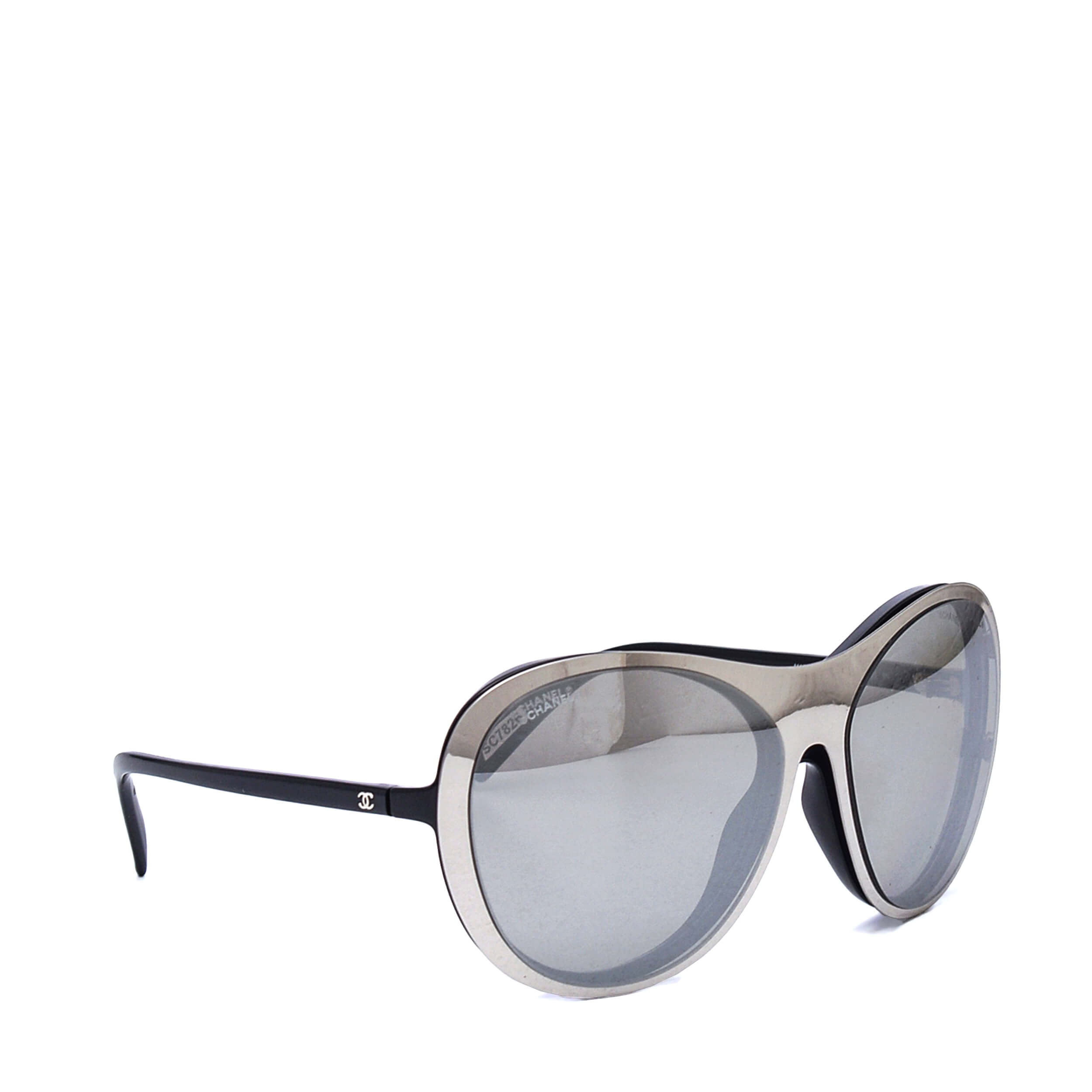 Chanel - Grey Mirrored Shield Sunglasses / S5068